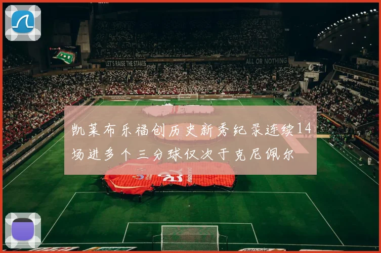 凯莱布乐福创历史新秀纪录连续14场进多个三分球仅次于克尼佩尔